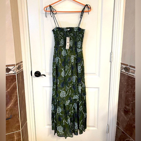 ZARA PRINTED MIDI DRESS GREEN SIZE S | 6895/057 - Picture 5 of 6